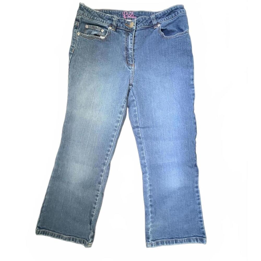 Lilly Pulitzer Jeans Blue Cropped Flare Stretch Denim‎ 8